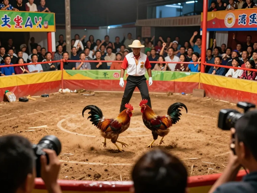 Watch thrilling đá gà trực tiếp action with roosters clashing in an exciting chicken fighting arena.