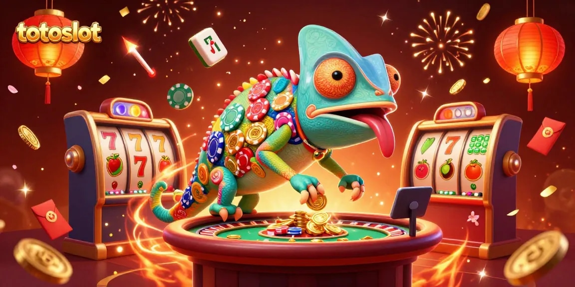 Experience big wins with totoslot's colorful gaming action in this vibrant casino scene.