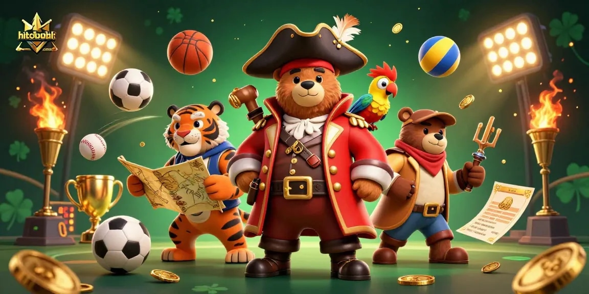 Engage with exciting sports betting at hitclubitcom, featuring a vibrant 3D casino scene with characters.