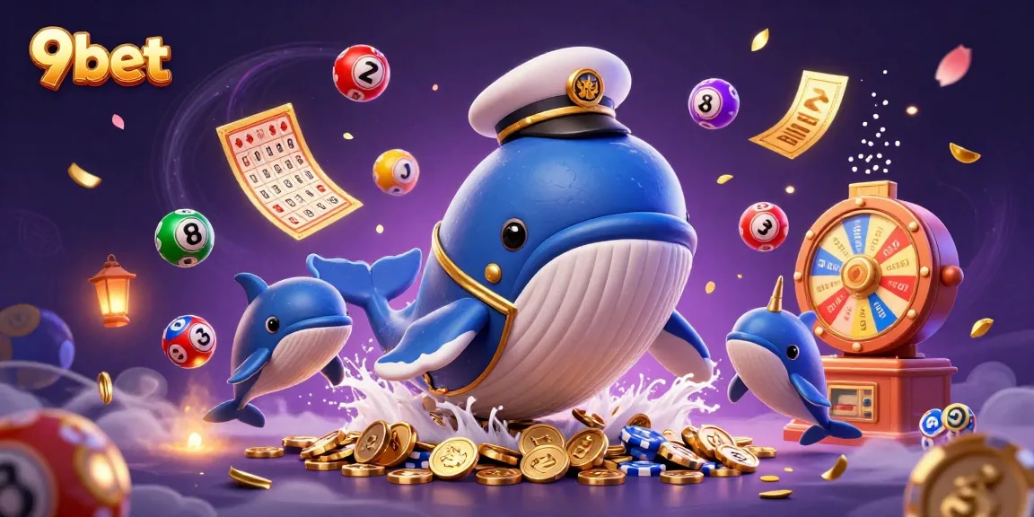 Engage in thrilling gaming adventures at 9bet with vibrant characters and casino elements.