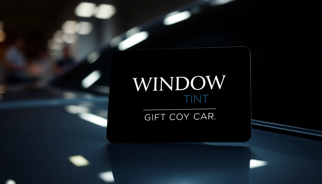 Presenting a stylish window tint gift card that enhances automotive aesthetics.