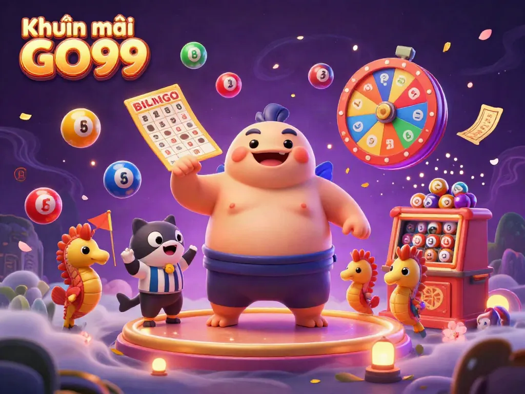 Experience Khuyến mãi GO99 with exciting underwater scenes featuring a cartoon fugu in a vibrant casino atmosphere.