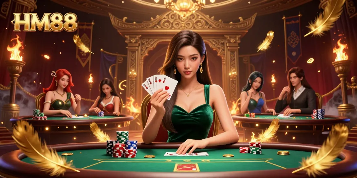 Engage in the excitement of HM88 poker with captivating gameplay, rich visuals, and luxury casino atmosphere.
