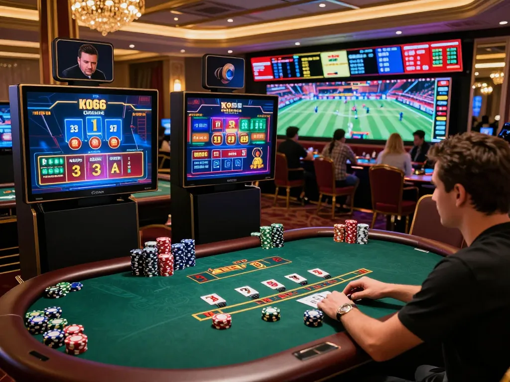 Experience the excitement of KO66 ONLINE in a virtual casino with live games and sports betting.