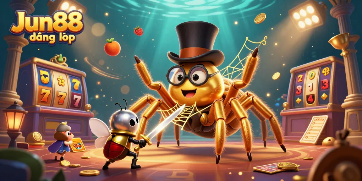 Experience the thrill of casino gaming with Jun88 đăng nhập, showcasing fun characters and exciting elements.
