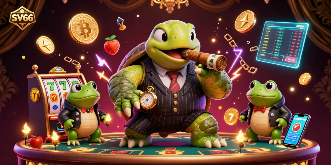 Experience the thrilling slots action at SV66 with dynamic characters and vibrant casino elements.