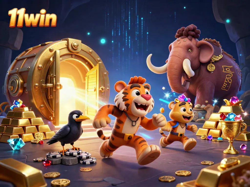 Experience dynamic casino action with 11win in a vibrant prehistoric setting featuring charming characters.