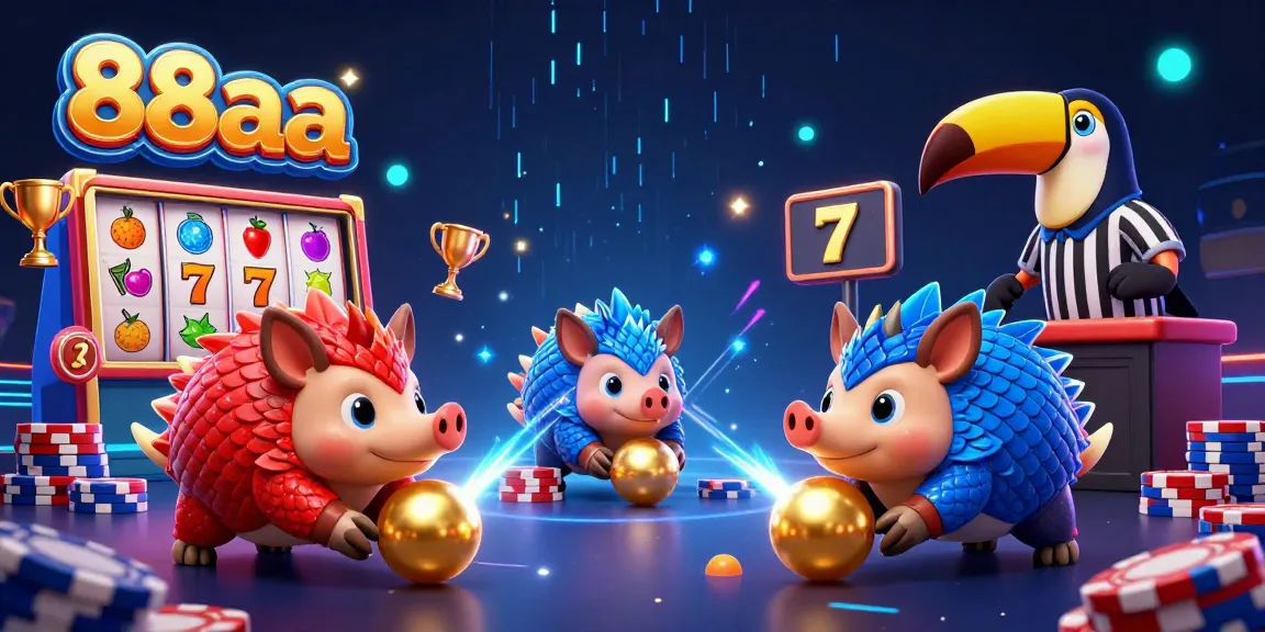 Experience the thrill of slot gaming with 88aa featuring dynamic winning pangolins and vibrant casino elements.