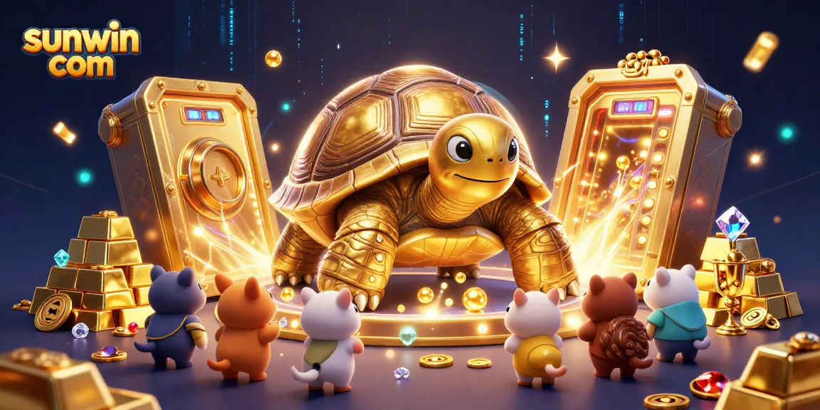 Experience the thrill of gaming at sunwin com with a fantastic 3D casino illustration.