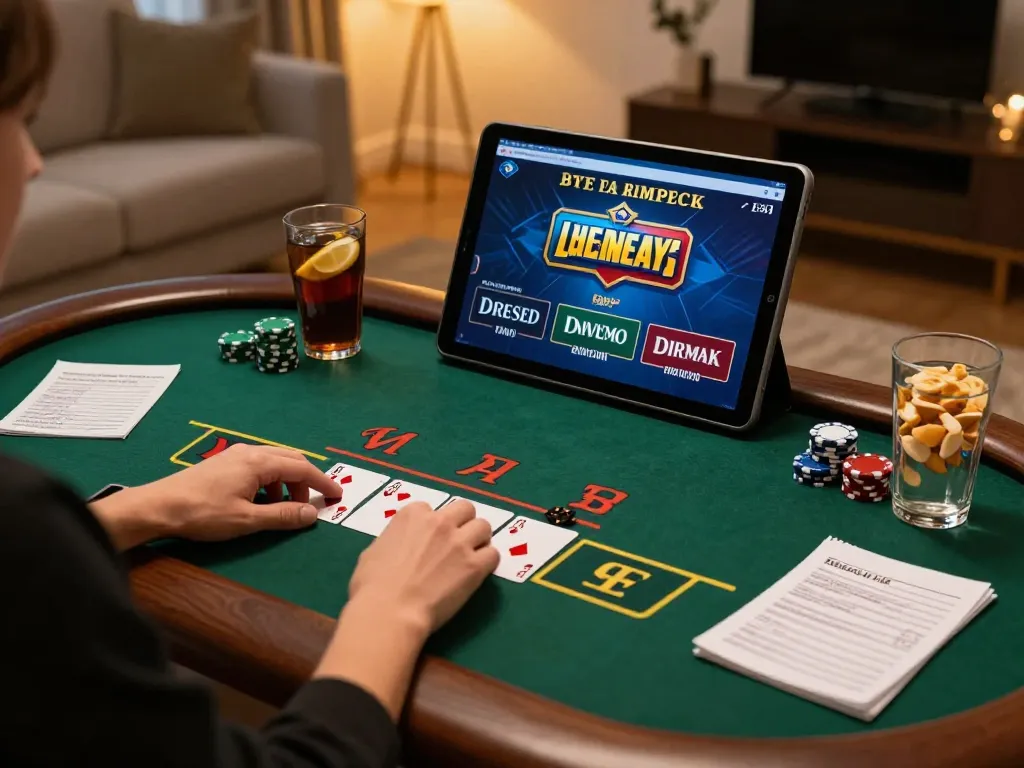 Experience the excitement of ga888n live dealer blackjack in a cozy online gaming setup.